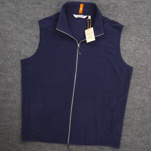 Peter Millar Other - Peter Millar All Day Micro-Fleece Vest Mens L Navy Lightweight Performance NEW